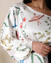 FLORAL PRINTED SATIN PAJAMA SET